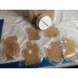 Retisee 6 Pcs Inspirational Acrylic Night Light Set Kids Women USB LED Lamp